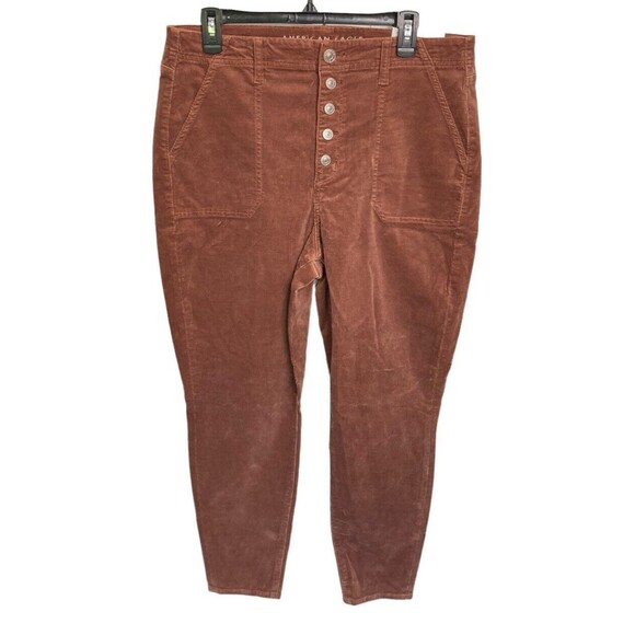 American‎ Eagle Curvy Hi-Rise Corduroy Jeggings Size 16 Short (33W) Buttonfly - Picture 1 of 6